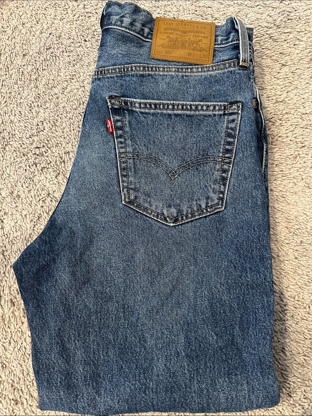 Levi’s 568 Loose Straight Men’s Jeans 90s Relaxed Fit Denim 31x30